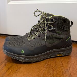 Vasque Mens Shoe Breeze LT GTX Brown Leather Gore Tex Vibram Mid Hiking Size 9.5